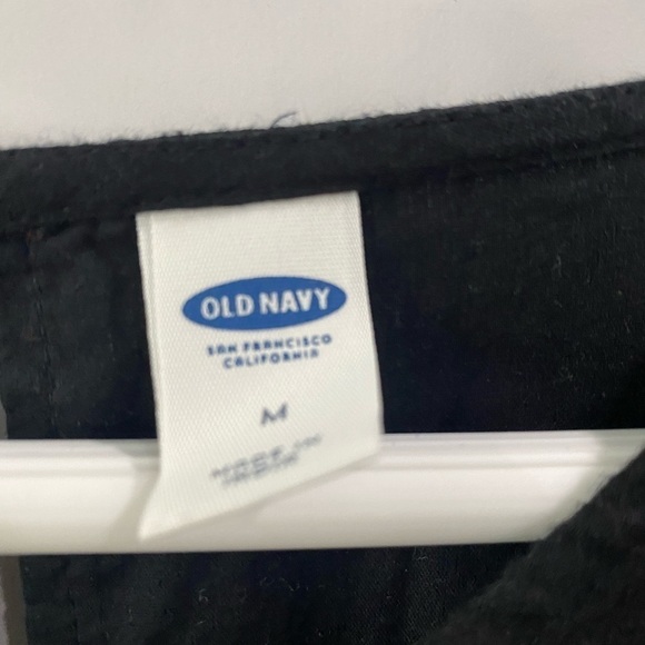 Women's Black Midi Shift Dress Floral Embroidered Boho Balloon Sleeve Size M - Picture 3 of 7